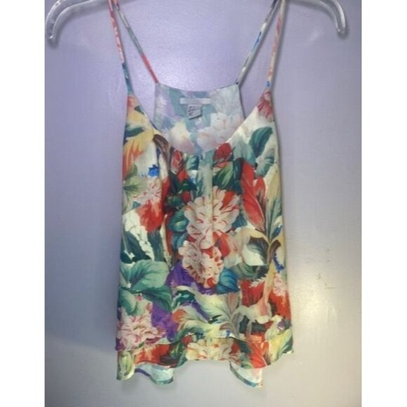 H&M Tops - H&M Floral Print Spaghetti Strap Top - Size 2 - Beach Getaway